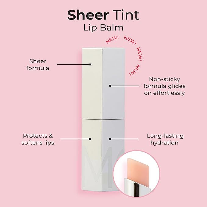 MCoBeauty Sheer Tint Lip Balm, Clear, Nourishing Balm for Healthy, Luscious Lips, Vegan, Cruelty Free Cosmetics-Velvo Beauty