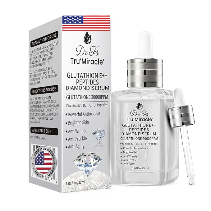 Glutathione Serum with 5+Peptides -20,000ppm Glutathione brightening 50X dark spot Serum for Face- Hyperpigmentation Serum, Anitoxidants B3,B5 C E Niacinamide fights Aging Signs [5 serum in 1]-Velvo Beauty