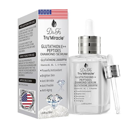Glutathione Serum with 5+Peptides -20,000ppm Glutathione brightening 50X dark spot Serum for Face- Hyperpigmentation Serum, Anitoxidants B3,B5 C E Niacinamide fights Aging Signs [5 serum in 1]-Velvo Beauty
