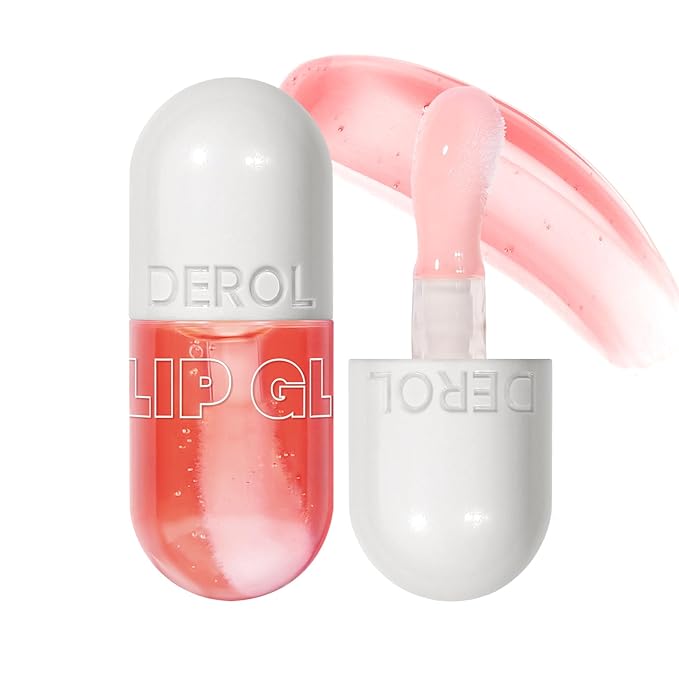 Lip Plumper Raspberry (0.19 Fl. Oz.) Lip Gloss Natural Lip Oil 2in1 Lip Care Serum for Beautiful Fuller-Looking Lips, Hydrating & Reduce Fine Lines,Tangerine-Velvo Beauty