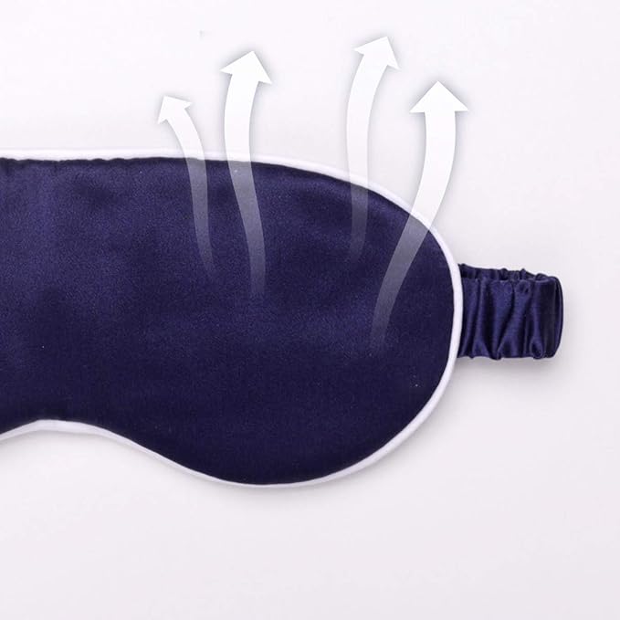 Silk Sleep Mask Light Blocking Luxury 100% Mulberry 19mm Silk Eye Mask Eye Cover Blindfold Ultra Soft Light & Comfy Anti Aging Skin Care with Travel Bag Gift Package-Velvo Beauty