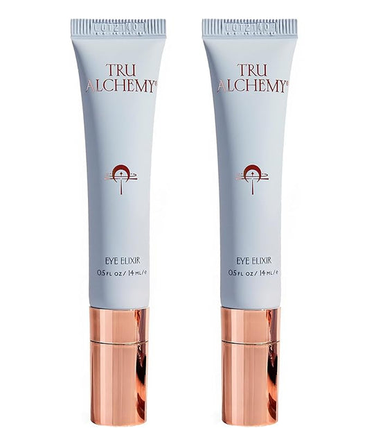 Tru Alchemy Eye Elixir Cooling Eye Treatment Cream - Dark Circle Eye Cream for Puffiness and Bags Under Eyes - Caffeine, Hyaluronic Acid, Vitamin C (2-Pack)-Velvo Beauty