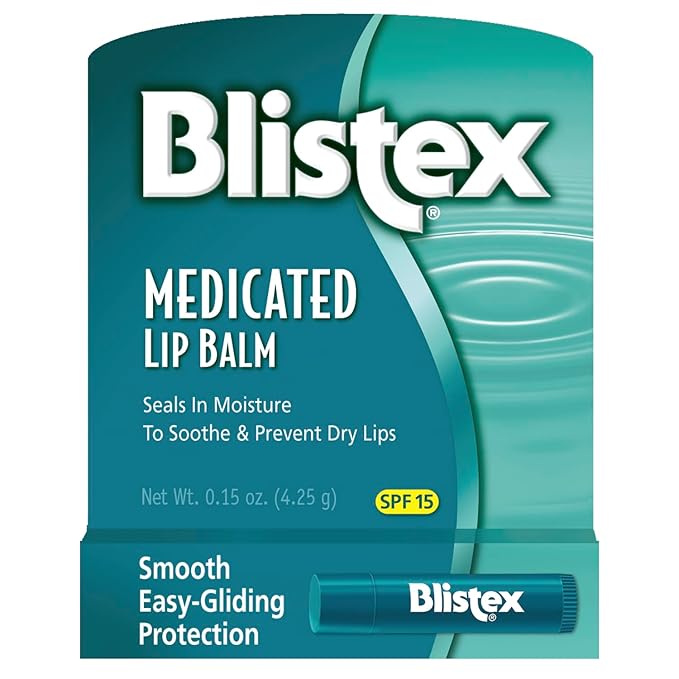 Blistex Medicated Lip Balm, 0.15 Ounce, (Pack of 24) – Prevent Dryness & Chapping, SPF 15 Sun Protection, Seals in Moisture, Hydrating Lip Balm, Easy Glide Formula for Full Coverage-Velvo Beauty