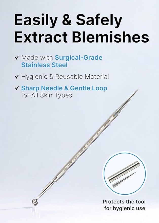 EasyDerm Multi-Step Pimple Patch Set – 4-Type Korean Pimple Patches + Free 2-in-1 Dual-Tip Extractor for Complete Skincare-Velvo Beauty