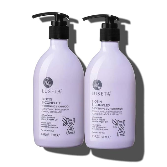 Luseta B-Complex Shampoo & Conditioner Set for Hair Strengthening, Routine shampoo and Conditioner for Women, Biotin Shampoo for Thinning Hair for Women and Men All Types 2 x 16.9oz-Velvo Beauty