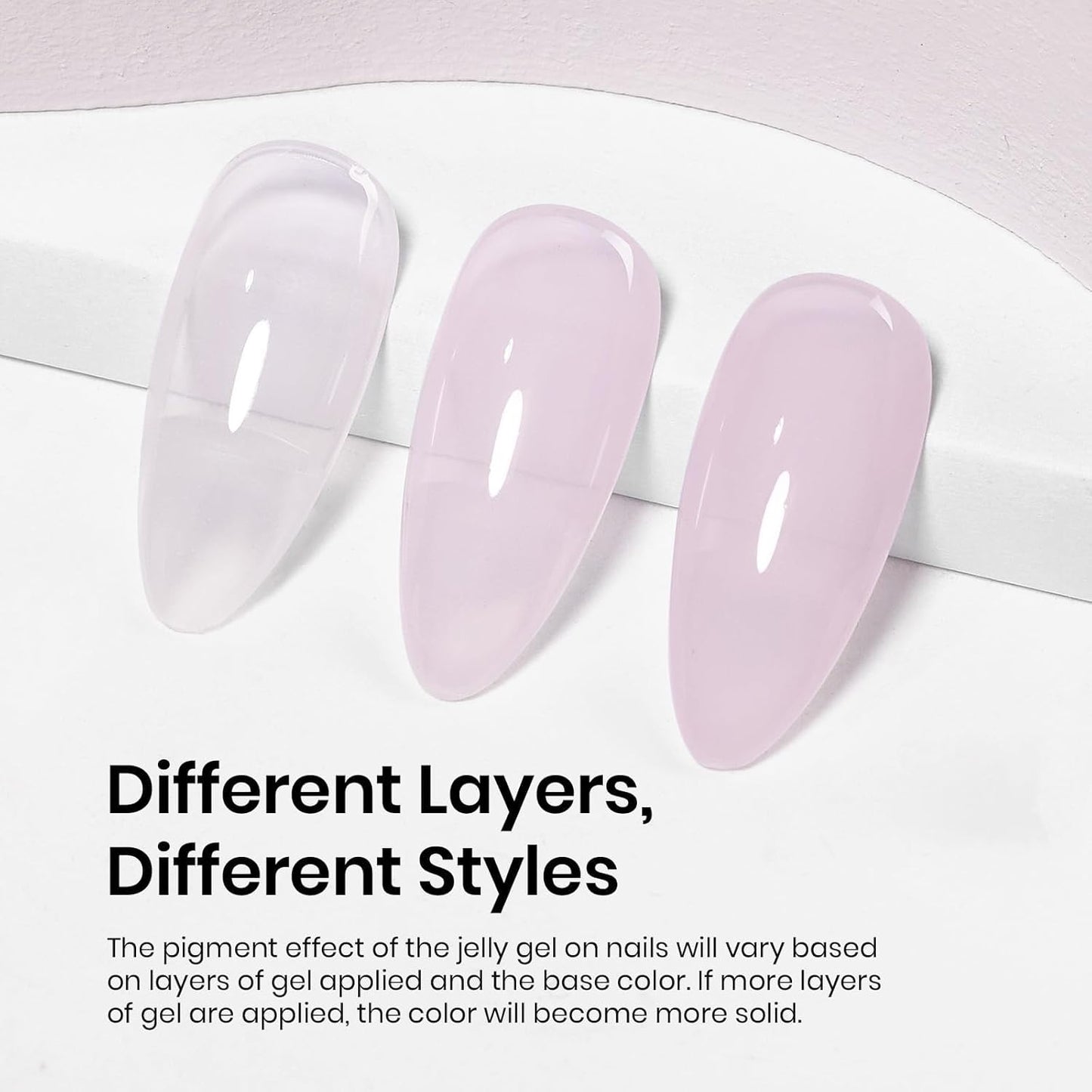 Beetles Nude Gel Nail Polish - 15ml Nude Purple Jelly Gel Polish Neutral Nail Polish Nail Concealer Sheer Translucent Effect Soak Off UV French Nail Art Manicure Salon DIY Gifts for Women-Velvo Beauty