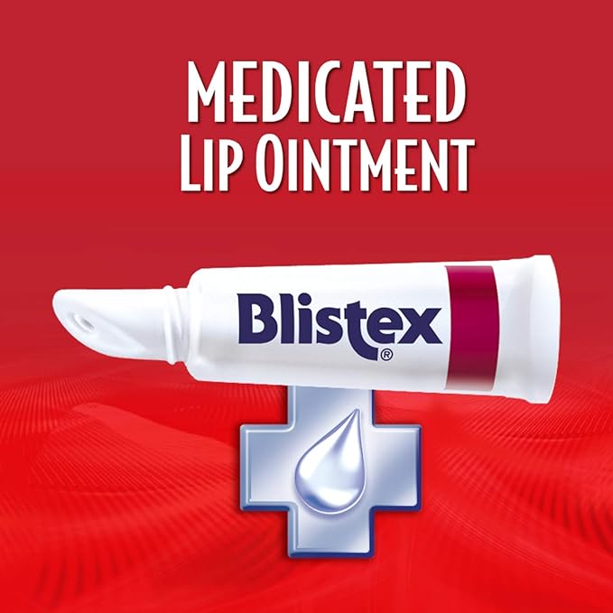 Blistex Medicated Lip Ointment, 0.21 Ounce Tube, Pack of 24 – Relieves Cold Sores & Helps Heal Dry Chapped Lips, Pain Relief from Lip Sores & Blisters, Healing Ointment-Velvo Beauty