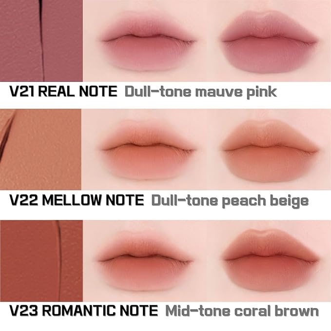 BBIA Last Velvet Tint - Soft & Creamy Matte Finish Lip Stain, Blur Effect with Velvety Texture, Long-Lasting, High Pigment, Lightweight, Non-Drying, Vegan, Korean Lip Makeup (V24 TRENDY NOTE)-Velvo Beauty