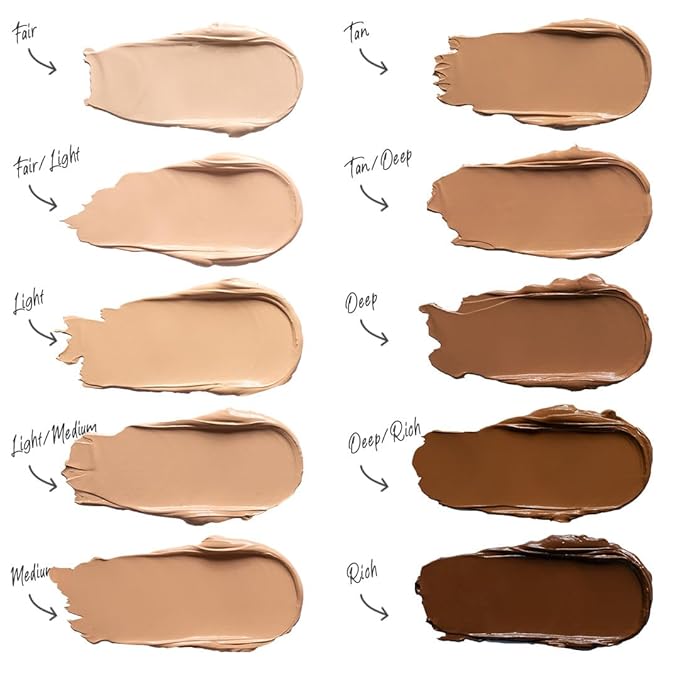 Doll 10 TCE Liquid Filter – CC Cream - Liquid Foundation - Lightweight Tinted Moisturizer & Skin Tint - Blurs Pores & Fine Lines - Vegan - Clean Makeup - [Tan/Deep] - 30 Day Supply-Velvo Beauty