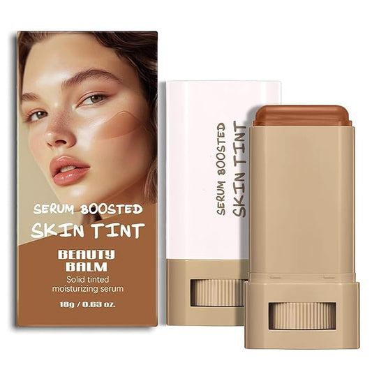 Beauty Balm Serum Boosted Skin Tint – Hydrating Tinted Moisturizer, Lightweight Solid Tinted Foundation Stick for Flawless, Sheer to Medium Coverage, Radiant & Dewy Finish, All-Day Wear (3#, 1)-Velvo Beauty