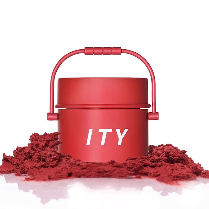ITY Velvet Matte Finish Lip Stain-Mousse Textured Pudding Pot Lip Clay, Red Shade, Dual-Use as Lipstick and Blush, Conceals Lip Lines, Rich Pigment, 0.21 oz (6g) in Red Velvet-Velvo Beauty