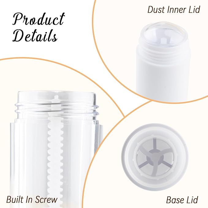 12 Pieces 15g White Plastic Deodorant Containers,Empty 1/2 oz Travel Lip Balm Tubes,Refillable Twist-UP Solid Perfume Tubes,Lipstick Tubes for DIY-Velvo Beauty