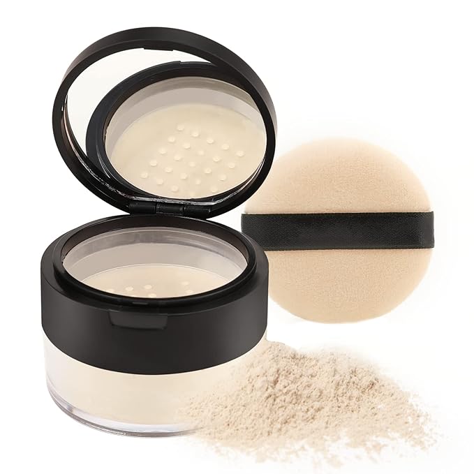 Boobeen Oil Control Loose Powder Translucent Setting Powder Smooth Loose Face Powder, Lightweight&Long Lasting Makeup Setting Foundation Powder, Matte Tint-Velvo Beauty