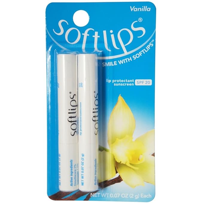 Softlips Lip Protectant SPF 20, Vanilla 2 ea (Pack of 12)-Velvo Beauty