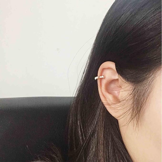 Boho Crystal Ear Cuff Earrings Gold Cz Pave Conch Ear Cuffs Earrings Rhinestone Hoop Cuff Earrings Non Pierced Earrings Jewelry for Women and Girls-Velvo Beauty