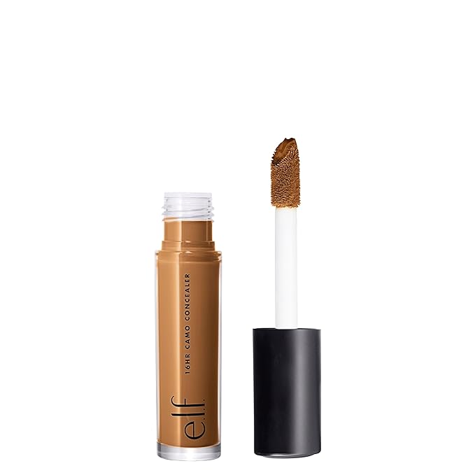 e.l.f. 16HR Camo Concealer, Full Coverage, Highly Pigmented Concealer With Matte Finish, Crease-proof, Vegan & Cruelty-Free, Deep Chestnut, 0.203 Fl Oz-Velvo Beauty
