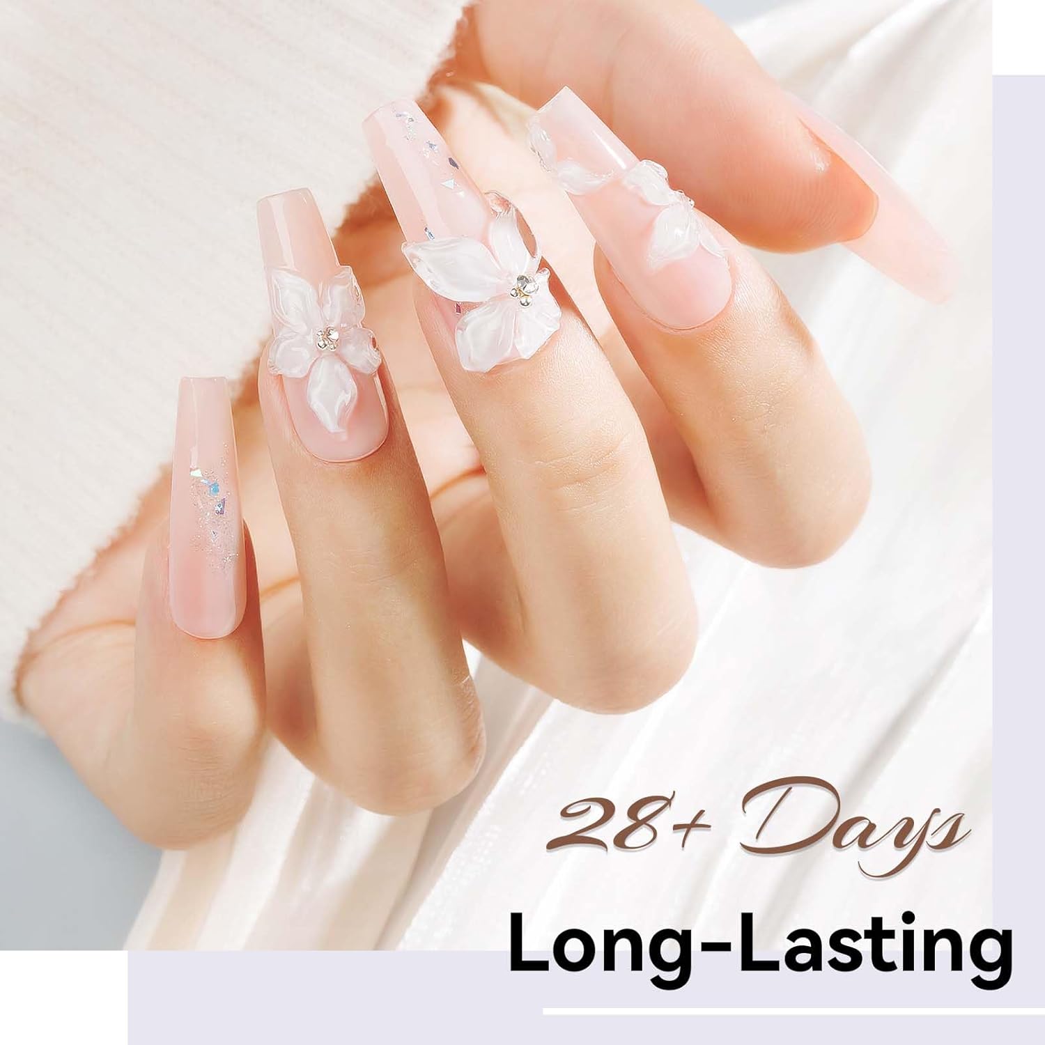 Solid Builder Gel For Nails, White 3D Nail Art Hard Gel For Nails 18g Non-Sticky Hand Molding Carving For Nail Sculpting Extension Salon DIY At Home-Velvo Beauty