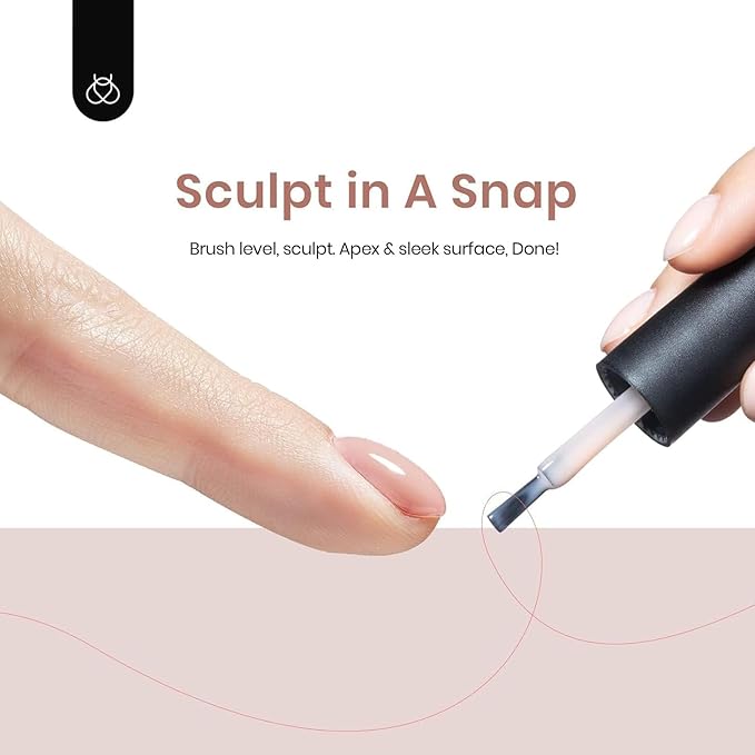 Beetles Builder Gel for Nails 7 in 1 Builder Nail Gel Color Nude Brown for Nails Extension & Building Apex Strengthen Thin Nails DIY Salon at Home Nail Art Base Gel Needed Gift for Women-Velvo Beauty