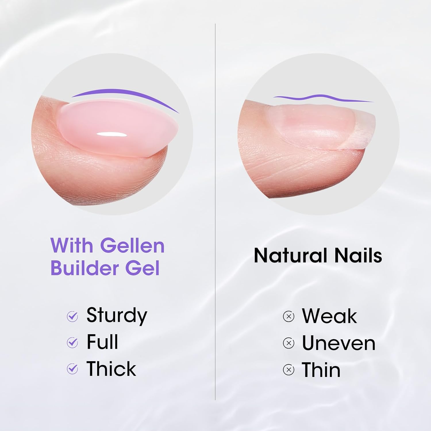GELLEN 100ml Builder Gel for Nails Nude, Pink Strengthener Gel Color Hard Builder, Nail Apex Building Soak off Long Lasting U V Nail Gel-Velvo Beauty