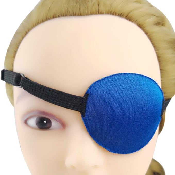 3 Pack Eye Patch Strabismus Adjustable Eye Patch Eye Mask Buckle Adults and Kids Blue-Velvo Beauty