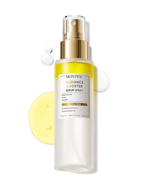 Radiance Booster Spray Serum, Vegan Skin Care, Light-weight Face Moisturizer, Glow Serum for Radiant Skin, Non Comedogenic, All In One Mist, 3.3 fl oz.-Velvo Beauty