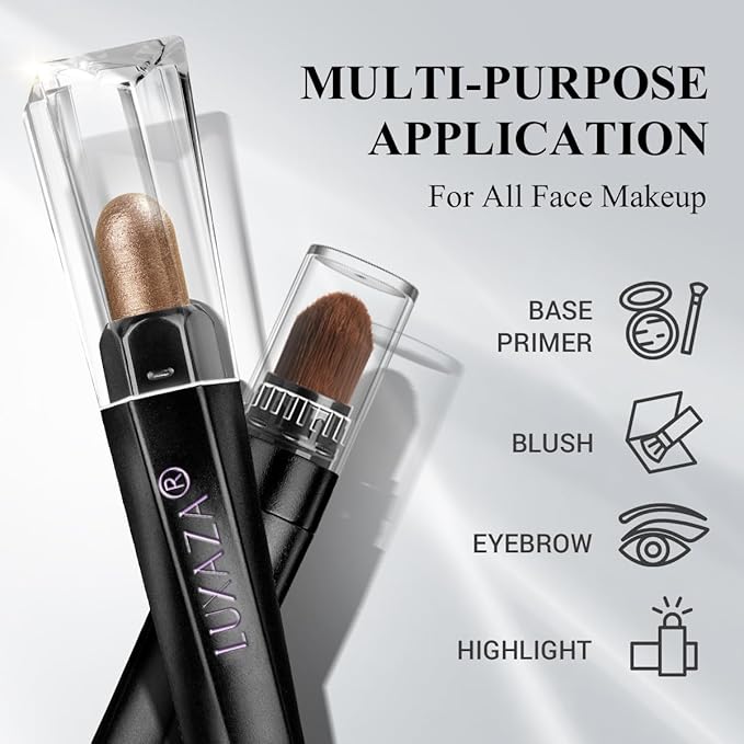 Neutral Brown Eyeshadow Stick Makeup 6PCS Set, Metallic Shimmer Matte Cream Eye Shadow Eyeliner Brightener Pencil Crayon - BROWN LATTE-Velvo Beauty