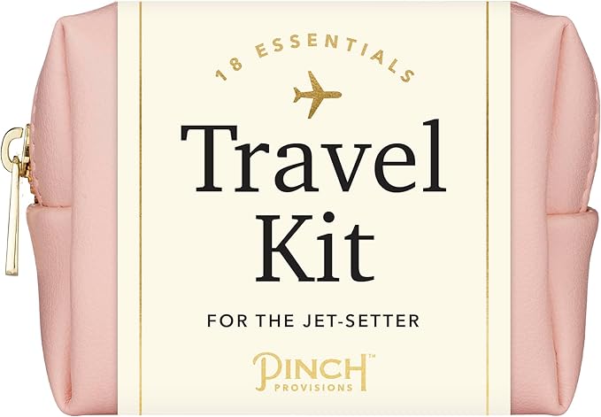 Pinch Provisions Travel Kit, includes 18 Must-Have Emergency Essential Items for Travelling, Ideal Road Trip or Airport Gift for Friends, Family & Peers, Portable Pouch-Velvo Beauty