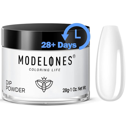 Modelones Dip Powder Clear Color - Long-Lasting Nail Dipping Powder Kit - DIY French Nail Art at Home - No Lamp Required-Velvo Beauty