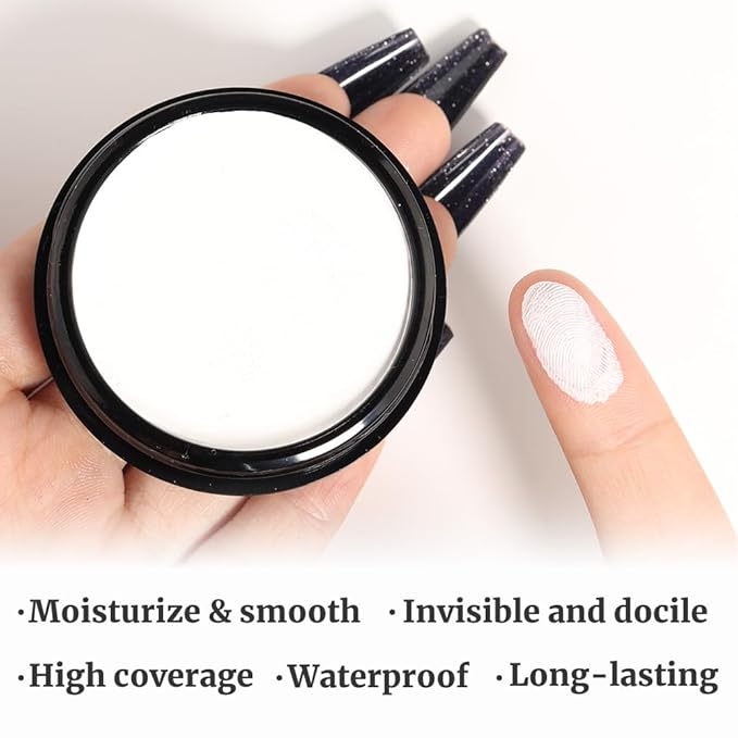 Kaely Color Correcting Concealer,Cream Pot Concealer Full Coverage,under Eye Concealer Palette for Conceals Dark Circles,Waterproof Foundation Face Makeup,01 White-Velvo Beauty