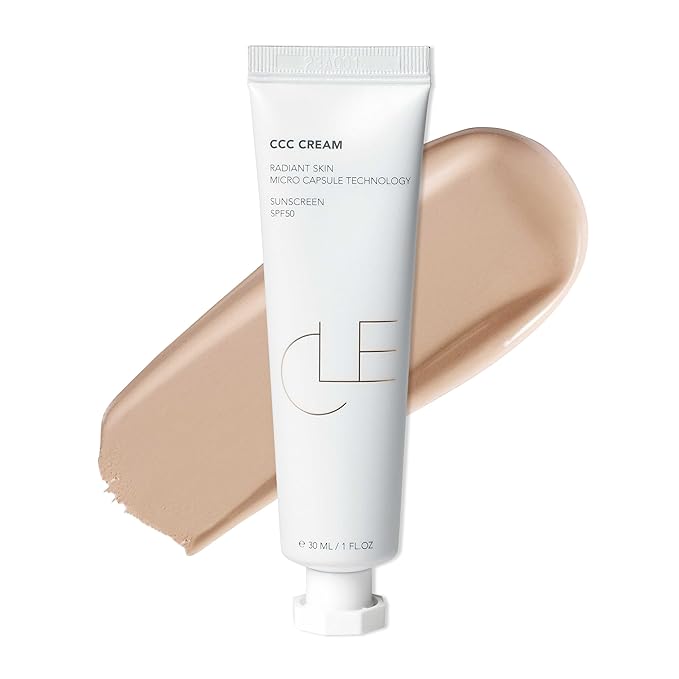 CLE Cosmetics CCC Cream (Neutral Medium Light 201 / SPF 50) - Color Correcting CC Cream with Sunscreen - Lightweight, Hydrating, Light to Medium Coverage Foundation - BB & CC Hybrid - 1 fl oz-Velvo Beauty