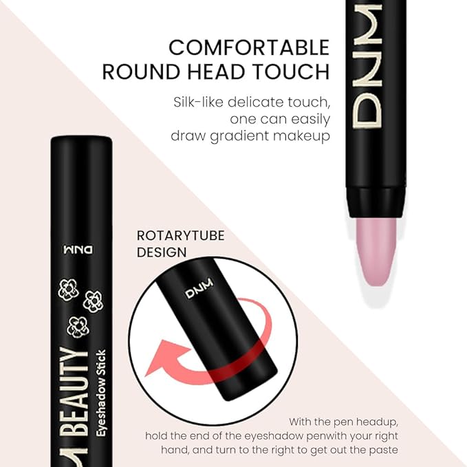 Kaely 8Pcs Cream Eye Shadow Sticks Set, Matte Shimmer Eyeliner Pencil Eyeshadow Palette Makeup, Eye Highlighter Brightener Stick for Older Women Waterproof Pigmented, sombras para ojos 06-Velvo Beauty