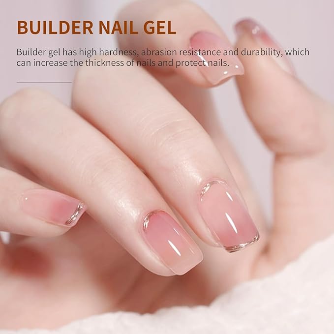 JODSONE Clear Builder Gel for Nails 16.5ml, Nail Strengthener Gel Polish for Thickening, Nail Extension, Apex Building, Repair and Long Lasting Nail Art Design Gift for Women-Velvo Beauty