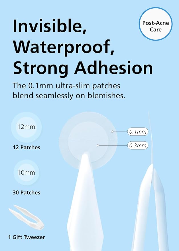 EasyDerm Beauty Patch(42 Counts) - 100% Hydrocolloid Pimple Patch for Zit Spot Care, K-beauty, Daewoong Pharmaceutical-Velvo Beauty