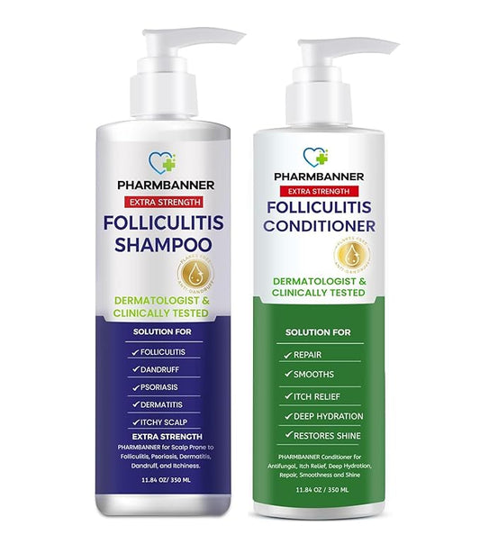 Anti-Fungal Shampoo and Conditioner Set – Tea Tree & Argan Oil for Folliculitis, Seborrheic Dermatitis, Scalp Psoriasis – Relieves Itchy, Flaky, Dry Scalp – Sulfate & Paraben Free-Velvo Beauty