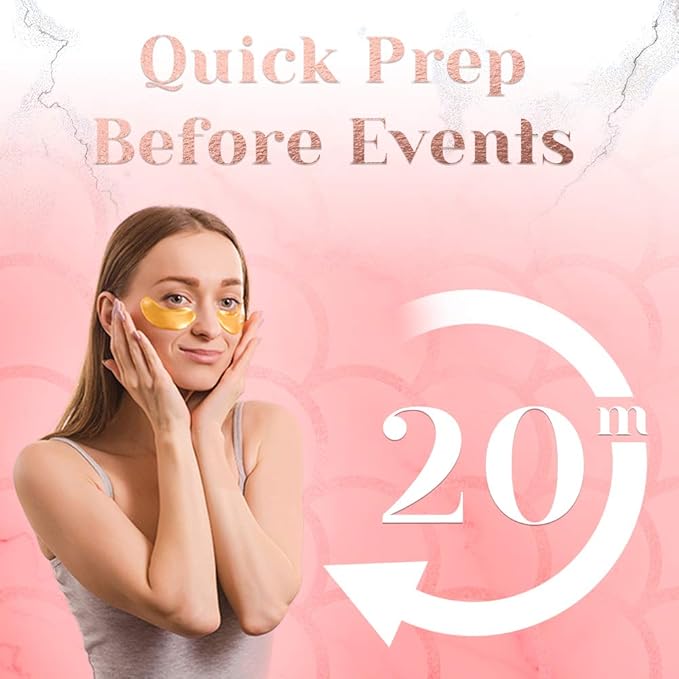 24k Gold Collagen Eye Pads Mask (Gold)-Velvo Beauty