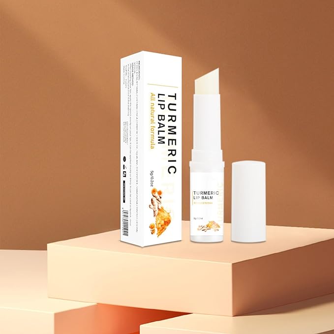 Organic Turmeric Lip Balm All-Day Moisturizing, Balancing, Soothing for Dry Lips Lip Balm With Turmeric Root Natural Ingredients Even Lip Tone 5g-Velvo Beauty