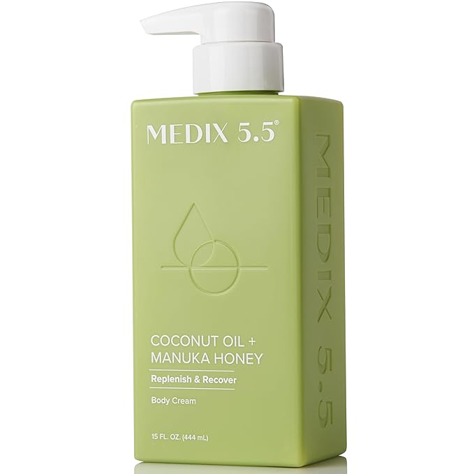 MEDIX Coconut Body Lotion + Manuka Honey Cream | Natural Coconut Oil Lotion For Women & Men | Moisturizer Cream Body Butter Skin Care Balm For Stretch Marks, Cellulite, & Dry Skin, 15 Fl Oz-Velvo Beauty