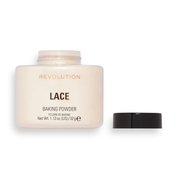 Revolution Beauty, Loose Baking Powder, Makeup Setting Powder, Long Lasting Coverage, Mattifies & Reduces Shine, Lace, 1.13 Oz-Velvo Beauty