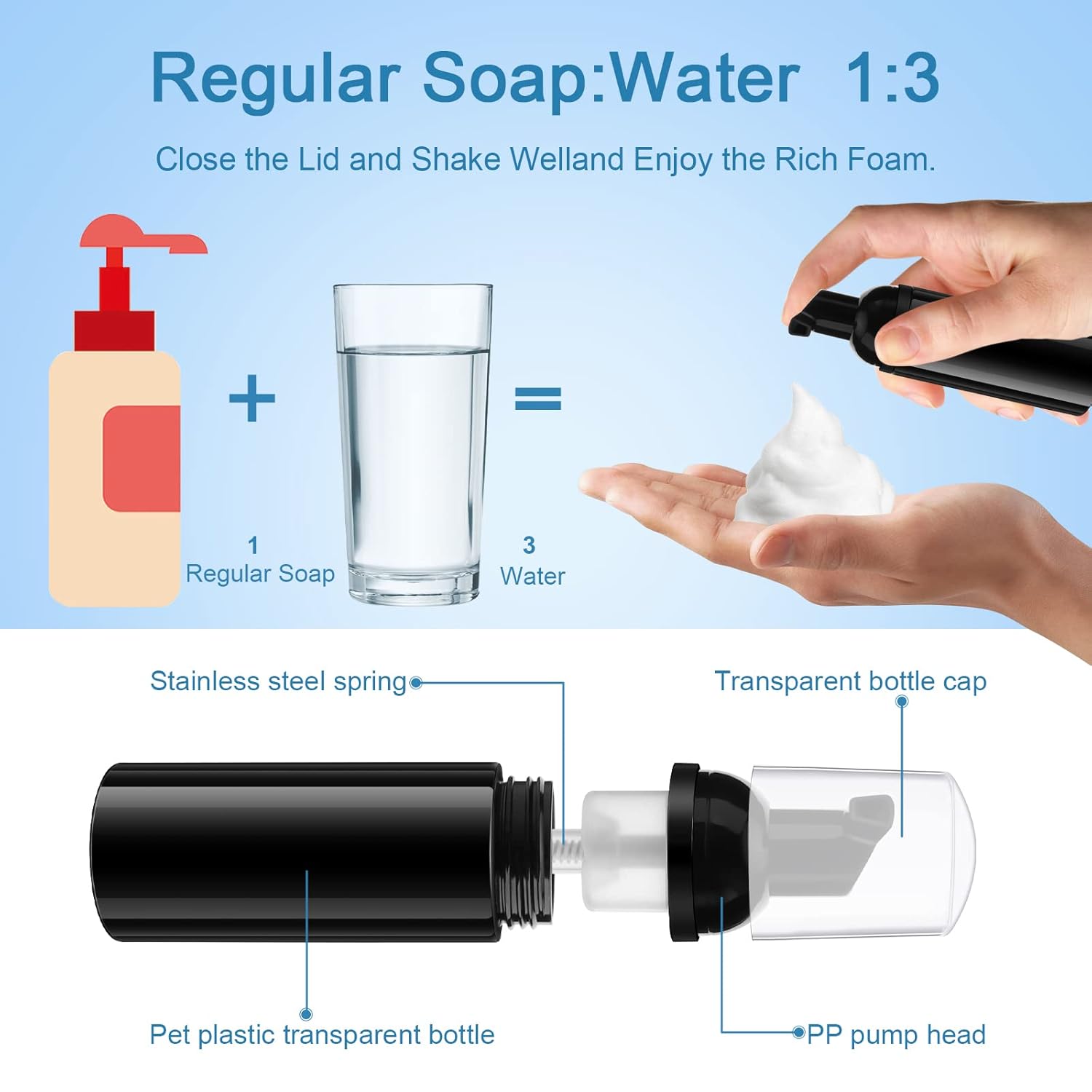 Homicozy 40 Pcs Lash Shampoo Bottle Brushes & Dispensers Set - 10 Pcs Lash Brushes, Tubes & Aftercare Bag for Clients, Women, Girls (Black)-Velvo Beauty