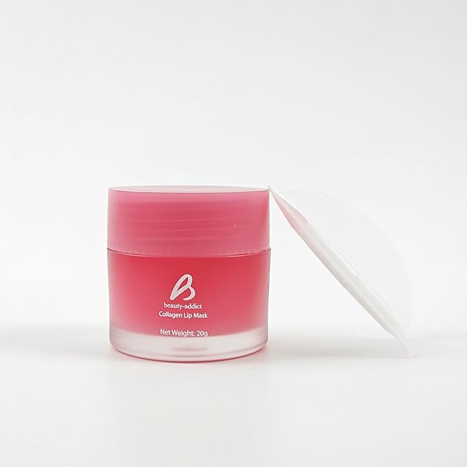 BEAUTY ADDICT Collagen Lip Mask - Strawberry Pout Lip Shine-Velvo Beauty