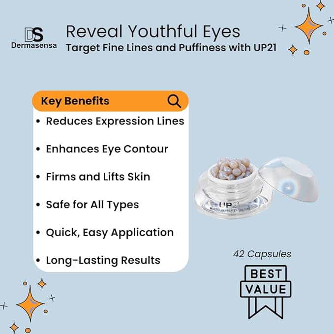 UP21 Eye Serum for Dark Circles & Puffiness (42 cap jar)-Velvo Beauty