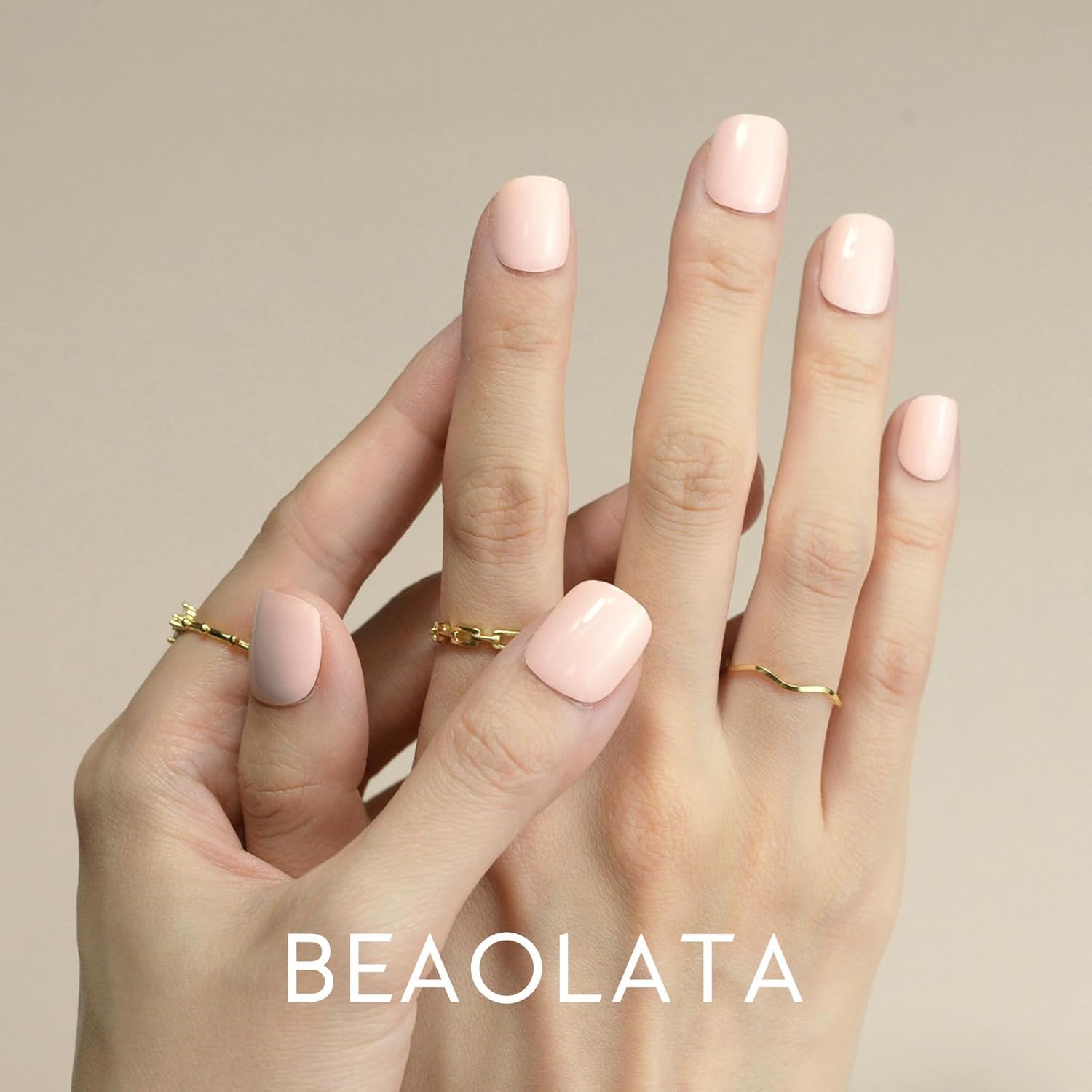 Nail Polish Strips, 32PCS Salon Quality Wraps, Long Lasting Gel Nail Stickers for Women Easy Apply& Remove (Sweet Pink)-Velvo Beauty