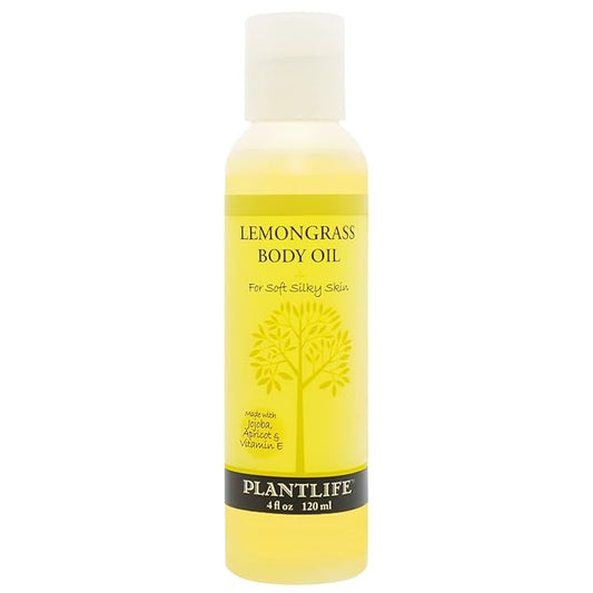 Plantlife Lemongrass Body Oil - Moisturizing Natural Body Oil for All Skin Types - Nourishing Dry Skin and Making It Feel Soft and Silky for Women & Men - Bath, Body & Massage Oil - 4oz-Velvo Beauty
