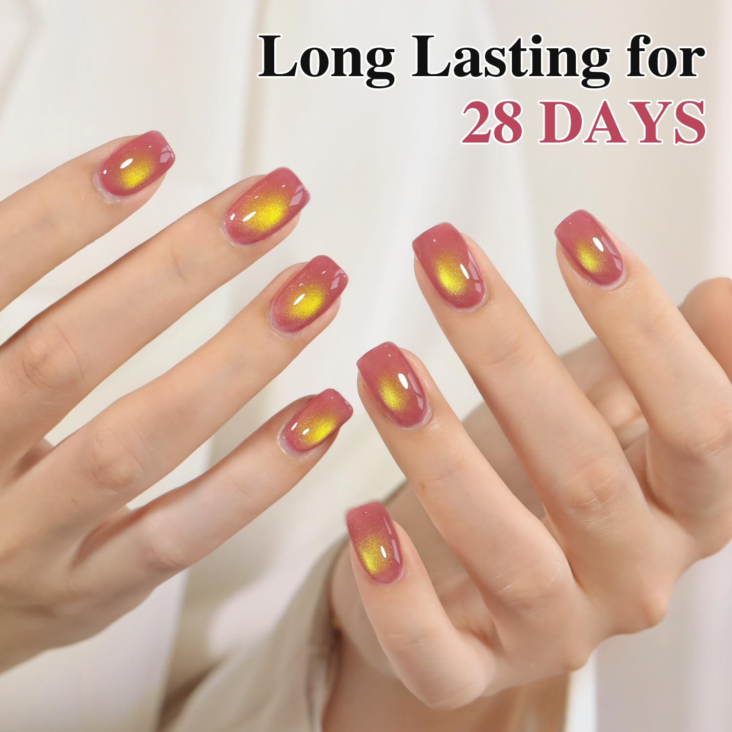 Double Rhythm Jelly Glass Cat Eye Gel Polish with Magnet 15ML Holographic Glitter Shimmer Translucent Sheer Color Magnetic Nail Polish Salon DIY at Home (Navy Purple-MC1266)-Velvo Beauty