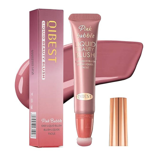Liquid Blush Beauty Wand Matte Cream Blush Stick with Soft Cushion Applicator For Natural Cheek Tint Blendable Lightweight Long Lasting Dewy Finish makeup blush for Face(03 Plum Wine)-Velvo Beauty