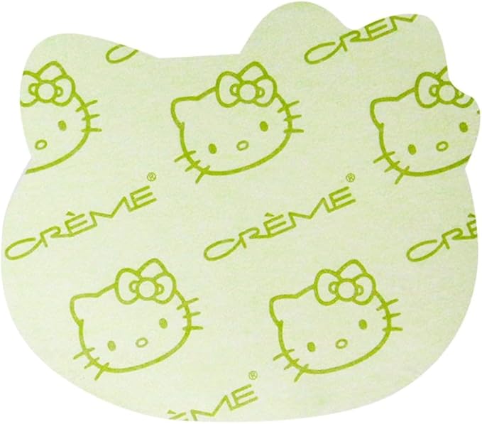The Crème Shop x Hello Kitty Matcha Blotting Papers + Reusable Compact Mirror - Hello Kitty Collaboration for Oil Control and On-the-Go Touch-ups (Matcha Color Ribbon)-Velvo Beauty