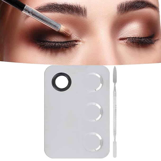 Makeup Palette, Professional Makeup Palette Cosmetic Mixer Cosmetic Palette Makeup Coloring Tools Makeup Tool With Spatula Suitable for Mixing Cosmetic Colors-Velvo Beauty