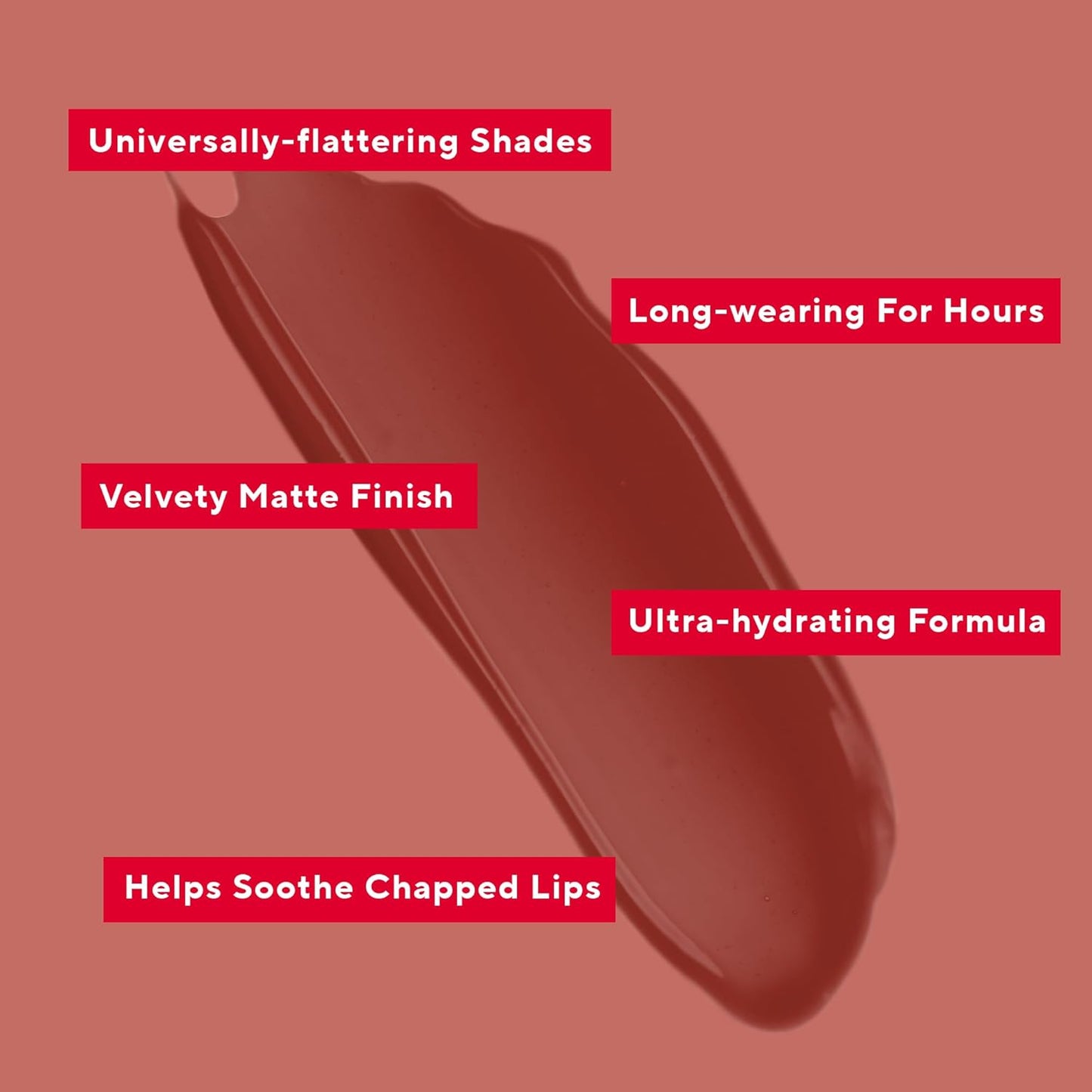 Mirabella Luxe Advanced Formula Matte Lip Gloss, Richly Pigmented Long-Wear and Full-Coverage Liquid Lipstick, Matte Lipstick for Women Stays Put and Won't Dry or Crack Lips, Bombshell-Velvo Beauty
