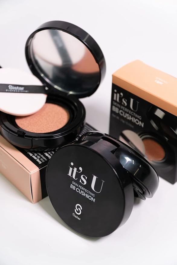 Sistar Skin Perfecting BB Cushion Full Coverage Long Lasting Natural Glow Foundation On The Go Case With Mirror (Deep)-Velvo Beauty