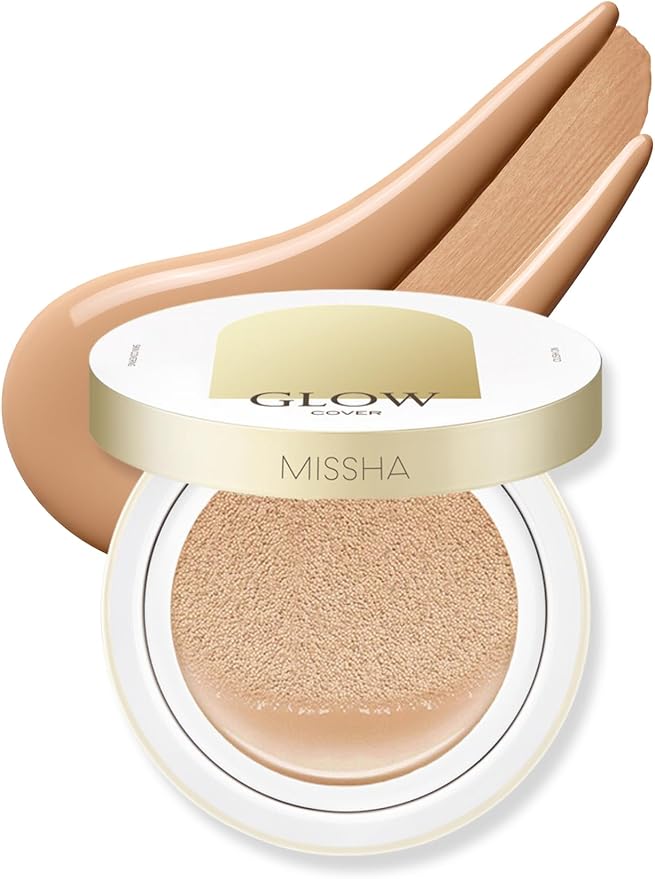 MISSHA Glow Cushion No.25 Warm Beige for Natural Skin Radiant & Moisturizing Skin with Buildable Coverage-Velvo Beauty